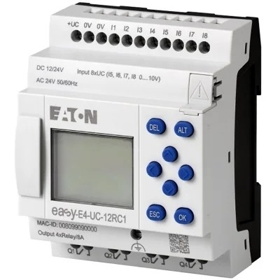 CPU EASY-E4-UC-12RC1P per relè di controllo 8DI 4AI 4RO 12/24V DC o 24V AC con display