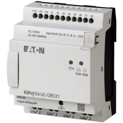 Relai di controllo EASY-E4-AC-12RCX1 8DI4RO 100-240V AC/DC Tastiera Ethernet terminale a vite