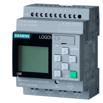 6ED1052-1MD08-0BA1 PLC LOGO Modulo di base con visualizzazione caratteristiche e funzioni avanzate