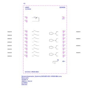 6ED1052-1MD08-0BA1 PLC LOGO Modulo di base con visualizzazione caratteristiche e funzioni avanzate