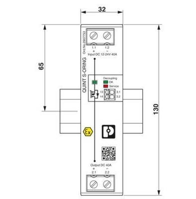 Modulo di ridondanza a lunga durata QUINT4-S-ORING/12-24DC/1X40/ con rivestimento protettivo