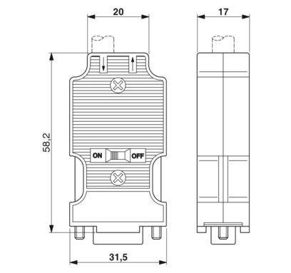 2904467 D-SUB Bus Connector SUBCON-PLUS-M/AX 9 per trasmissione rapida e stabile dei dati