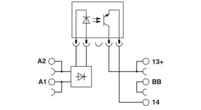PLC-OPT-24DC/24DC/2/ACT Modulo di relé a stato solido con ingresso e uscita di corrente continua 24V 2900376