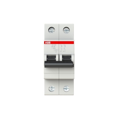 MCB SH202-B20 Interruttore di circuito in miniatura 20A Corrente nominale 2P B 220V Voltaggio nominale