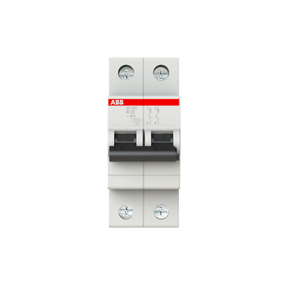 2P MCB SH202-B25 Interruttore in miniatura Numero di polo 2 Corrente nominale 25A