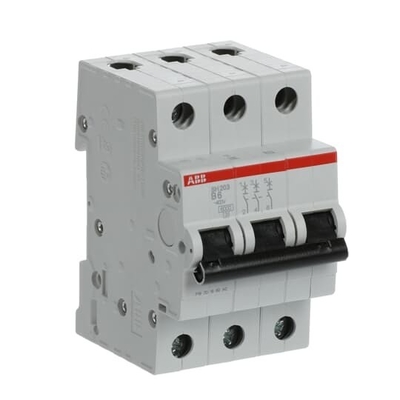 MCB SH203-B6 Interruttore in miniatura Frequenza nominale Hz 50 Numero di polo 3 6 A