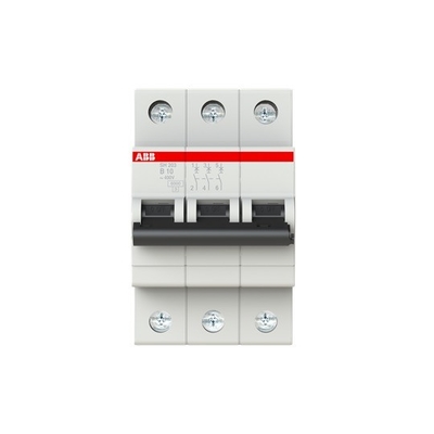 MCB SH203-B10 Interruttore di circuito in miniatura 3P Corrente nominale 10A B Frequenza nominale 50 Hz