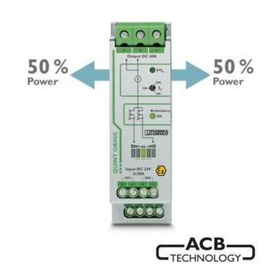 QUINT-ORING/24DC/2X10/1X20 e modulo di ridondanza industriale con rivestimento protettivo