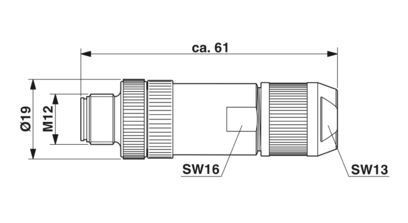 SACC-M12MRD-4Q SH PN 1554539 Data Connector La soluzione perfetta per la trasmissione dei dati