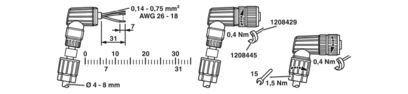 SACC-M12FR-5PL 1424690 connettore La soluzione definitiva per la connettività industriale