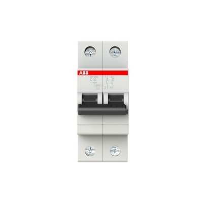 SH202-C32 Interruttore di circuito in miniatura 2P 32 A BCD Curva C per dispositivi di sicurezza elettrica