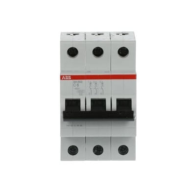 MCB SH203-C6 Interruttore in miniatura 3P 6A C Corrente nominale 6A MCB