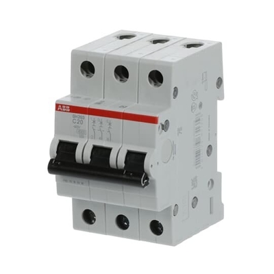 MCB SH203-C20 Interruttore di circuito in miniatura 3P Corrente nominale 20A Frequenza nominale 50 Hz