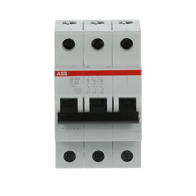 Capacità di rottura 3P C 32 A MCB SH203-C32 Miniatura interruttore di circuito facile manutenzione