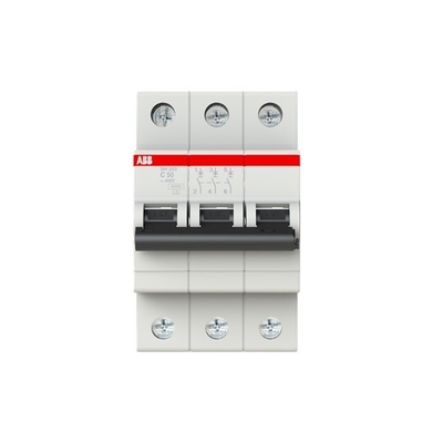 50A Corrente nominale 220V Voltaggio nominale MCB SH203-C50 Interruttore di circuito in miniatura 3P C