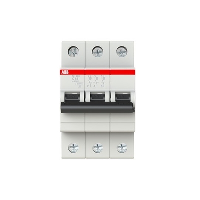 Capacità di rottura 3P C 63A MCB SH203-C63 Interruttore di circuito in miniatura Frequenza nominale Hz 50