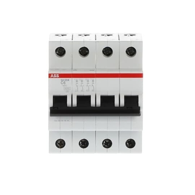 MCB SH204-C6 Interruttore in miniatura 4P C 6A Corrente nominale 20A Voltaggio nominale 220V
