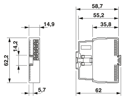 Modulo di sicurezza RAXL SE PSDO4/2 2A con livello di protezione IP20 da Phoenix Contact