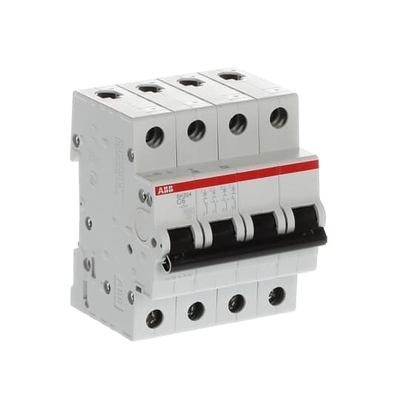 MCB SH204-C6 Interruttore in miniatura 4P C 6A Corrente nominale 20A Voltaggio nominale 220V