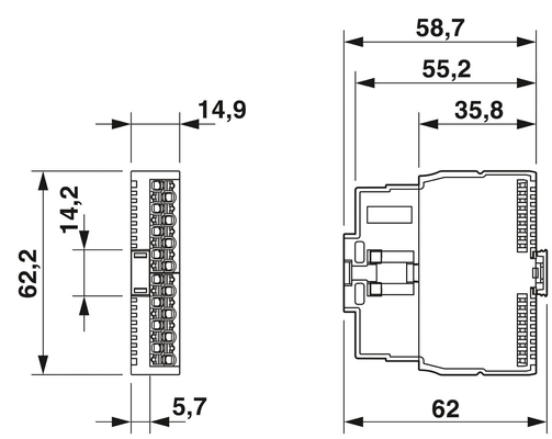 AXL SE PSDI8/3 Phoenix Contact Security Module Livello di protezione IP20 per il cliente