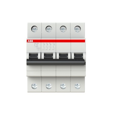 MCB SH204-C10 Interruttore di circuito in miniatura 4P C 10A Frequenza nominale 50Hz BCD Curva C