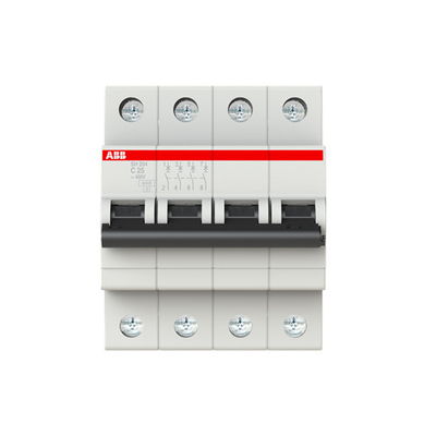 Alta capacità di rottura MCB SH204-C25 Miniatur circuit breaker 4P C 25A per industria