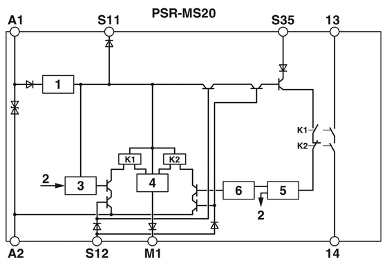 Proteggere le caratteristiche del relè di accoppiamento Relai di sicurezza PSR-MS20-1NO-1DO-24DC-SC 6.8*93.1*102.5mm