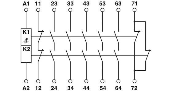Modulo di estensione PSR-SCP-24UC/URM4/5X1/2X2/B con spegnimento di sicurezza e relè di accoppiamento