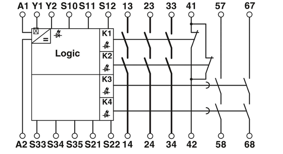 PSR-SCP-24DC/ESD/5X1/1X2/300 Relai di sicurezza di contatto Phoenix Proteggere Relai di accoppiamento di caratteristiche