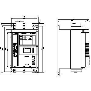 Dimensione 2 SIRIUS terminali a vite di avviamento morbido uscita analogica con funzionamento HMI standard