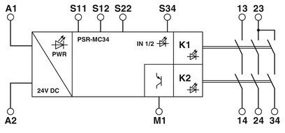 2700548 Phoenix Contact Safety Relay PSR-MC34-3NO-1DO-24DC-SP Affidato 0,68*9,31*10,25cm
