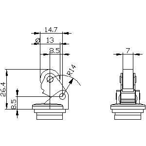 3SE50000AE10 Attuatore leva a rulli in metallo e rulli in plastica da 13 mm per un funzionamento regolare