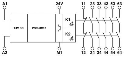 Protective PSR-MC82-5NO-1NC-1DO-24DC-SC Modulo di estensione con da Phoenix Contact