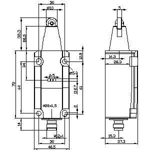 Classe industriale 3SE5114-0CD02-1AL0 Interruttore di posizione con pompaggio a rulli