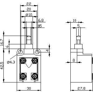 3SE5250-0CC05 Interruttore di posizione aperto 1NO 1NC Contatti per applicazioni industriali