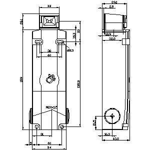 Interruttore di posizione in metallo per il rilascio ausiliario anteriore M20 X 1 5 Testa dell'attuatore 3SE5312-0SD11