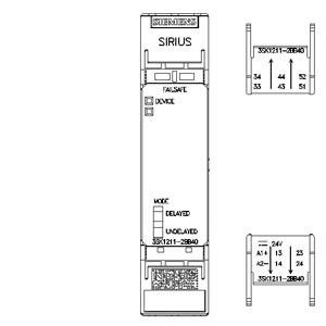 PLC 3SK1211-2BB40 Relais di sicurezza 3SK1 4RO Estensione di uscita terminale carico a molla DC 24V