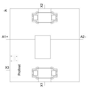 3SK2 22 Unità di base del relè di sicurezza a larghezza di 5 mm con interfaccia PROFINET e terminale a vite