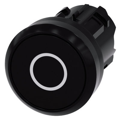 3SU1000-0AB10-0AD0 SIRIUS ACT Pushbutton con pulsante piatto in plastica nera non illuminato