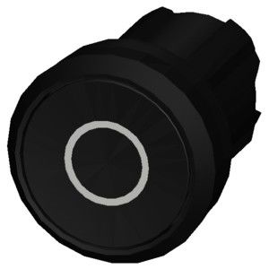 3SU1000-0AB10-0AD0 SIRIUS ACT Pushbutton con pulsante piatto in plastica nera non illuminato