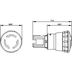 40mm di plastica SIRIUS ACT Pushbutton funghi Non illuminato Emergency Stop Push Trigger Action