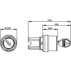 SIRIUS ACT 3SU1000-4BC01-0AA0 Taste Switch 2 Posizioni Plastic Momentary di RONIS