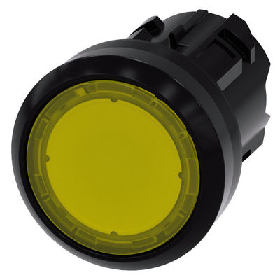 3SU1001-0AB30-0AA0 SIRIUS ACT Pulsante in plastica gialla con pulsante piatto illuminato
