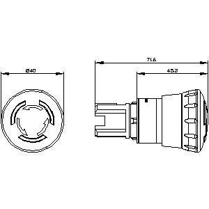 Azione del grilletto SIRIUS ACT 3SU1001-1HB20-0AA0 Pushbutton di funghi di plastica illuminato