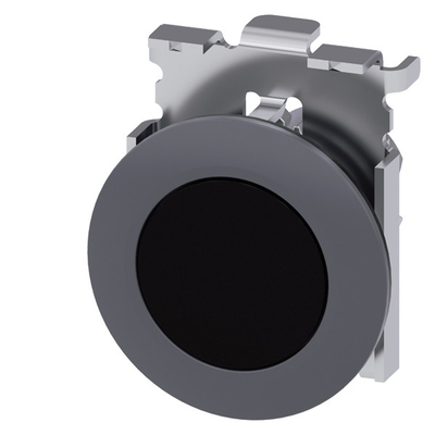 PLC 3SU1060-0JA10-0AA0 Metallo Matt Non illuminato Flat Button e Bezel Montaggio intagliato Nero Pushbutton SIRIUS ACT