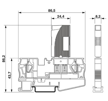 250VAC / 65VDC Voltaggio nominale 2 poli Dispositivo termomagnetico Interruttori 0712314