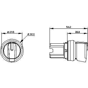3SU1002-2BM60-0AA0 SIRIUS ACT Selector Switch 3 posizioni Bianco per il controllo della macchina