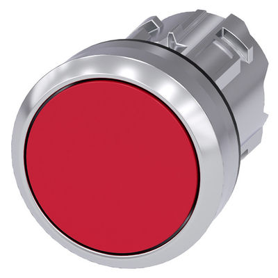 PLC 3SU1050-0AB20-0AA0 Tasto piatto non illuminato e lucido in metallo Tasto rosso Sirius ACT
