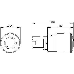 PLC 3SU1050-1GB20-0AA0 Metal brillante non illuminato arresto di emergenza spingere azionamento del grilletto per il sicuro
