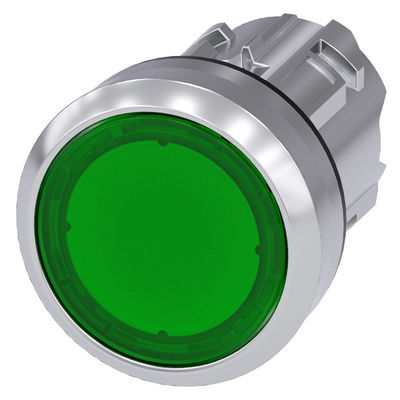3SU1051-0AB40-0AA0 Metallo lucido illuminato pulsante piatto verde SIRIUS ACT pulsante